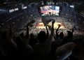NBA fans watch game
