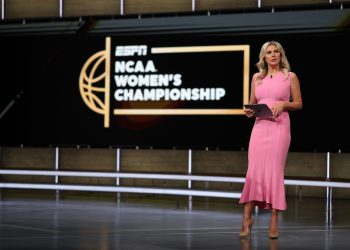 Bristol, CT - March 29, 2024 - Studio X: Shae Cornette on the set of SportsCenter.
(Photo by Allen Kee / ESPN Images)