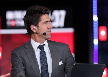 Brooklyn, NY - June 26, 2025 - Barclays Center: Bob Myers on the set during round two of the 2025 NBA Draft.
(Photo by Allen Kee / ESPN Images)